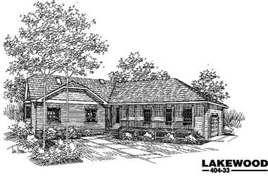4-Bedroom, 2608 Sq Ft Ranch House Plan - 145-1408 - Front Exterior