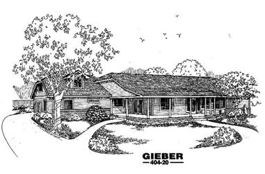 3-Bedroom, 2506 Sq Ft Country House Plan - 145-1423 - Front Exterior