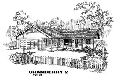 3-Bedroom, 1444 Sq Ft Country House Plan - 145-1427 - Front Exterior