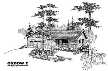 3-Bedroom, 1236 Sq Ft Country House Plan - 145-1428 - Front Exterior