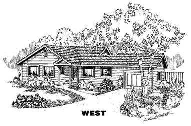 2-Bedroom, 1318 Sq Ft Small House Plans House Plan - 145-1430 - Front Exterior