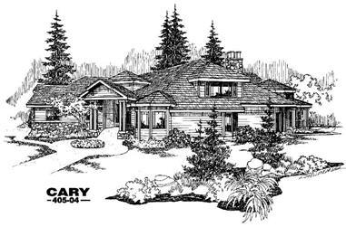3-Bedroom, 3975 Sq Ft Contemporary House Plan - 145-1431 - Front Exterior