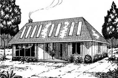 3-Bedroom, 1475 Sq Ft Passive Solar House Plan - 145-1443 - Front Exterior