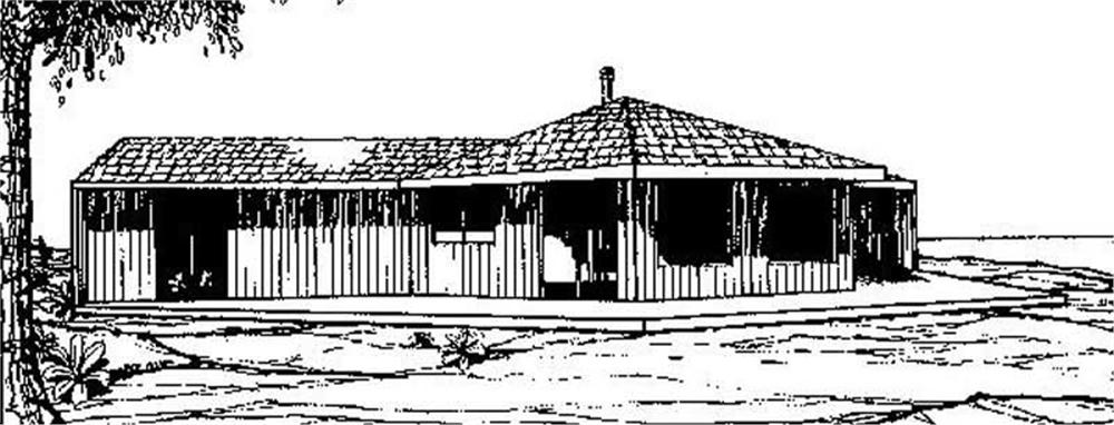 Front view of Small House Plans home (ThePlanCollection: House Plan #145-1445)