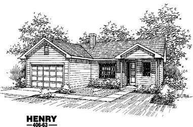 3-Bedroom, 1280 Sq Ft Small House Plans House Plan - 145-1449 - Front Exterior