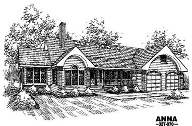 3-Bedroom, 2576 Sq Ft Contemporary House Plan - 145-1460 - Front Exterior
