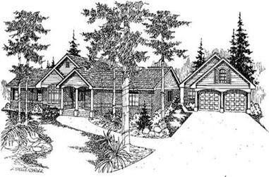 3-Bedroom, 2215 Sq Ft Contemporary House Plan - 145-1473 - Front Exterior