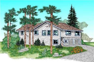 2-Bedroom, 1485 Sq Ft Contemporary House Plan - 145-1491 - Front Exterior