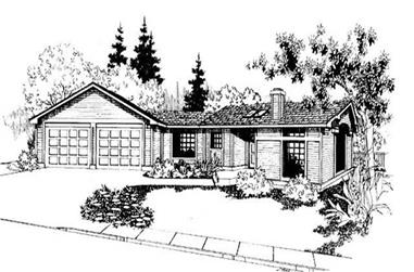 2-Bedroom, 1655 Sq Ft Contemporary House Plan - 145-1533 - Front Exterior