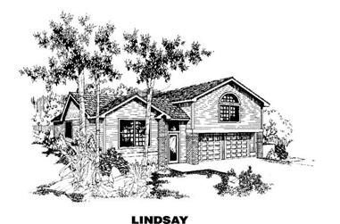 3-Bedroom, 1616 Sq Ft Multi-Level House Plan - 145-1552 - Front Exterior