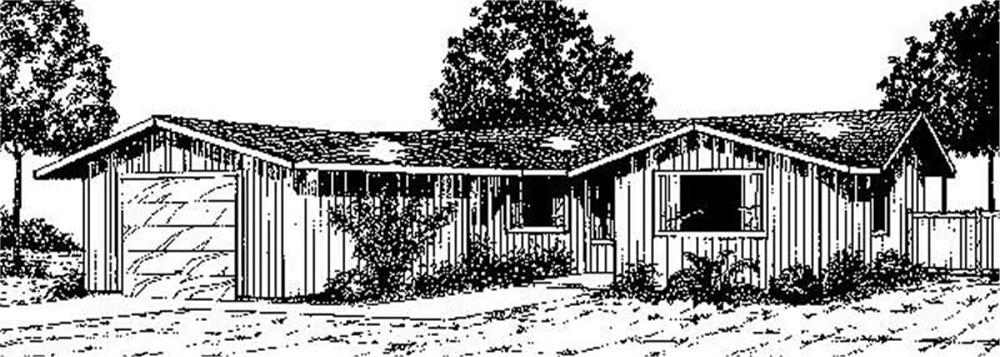 Front view of Vacation Homes home (ThePlanCollection: House Plan #145-1561)