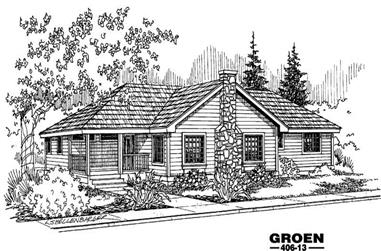 4-Bedroom, 2064 Sq Ft Country House Plan - 145-1586 - Front Exterior