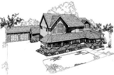 4-Bedroom, 3986 Sq Ft Country House Plan - 145-1601 - Front Exterior