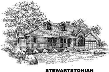 4-Bedroom, 2418 Sq Ft Contemporary House Plan - 145-1609 - Front Exterior