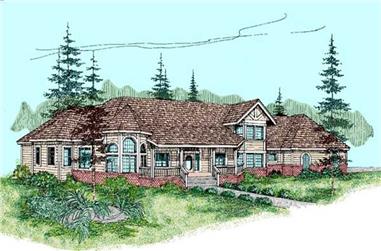 4-Bedroom, 3570 Sq Ft Contemporary House Plan - 145-1633 - Front Exterior