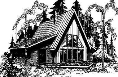 3-Bedroom, 2091 Sq Ft Log Cabin House Plan - 145-1662 - Front Exterior