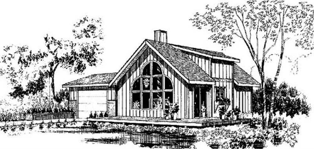 Front view of Small House Plans home (ThePlanCollection: House Plan #145-1666)