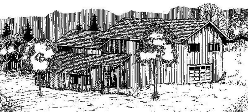 Front view of Traditional home (ThePlanCollection: House Plan #145-1681)