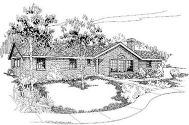 3-Bedroom, 1713 Sq Ft Ranch House Plan - 145-1694 - Front Exterior