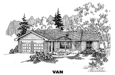 3-Bedroom, 1672 Sq Ft Ranch House Plan - 145-1730 - Front Exterior
