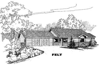 4-Bedroom, 1506 Sq Ft Ranch House Plan - 145-1743 - Front Exterior