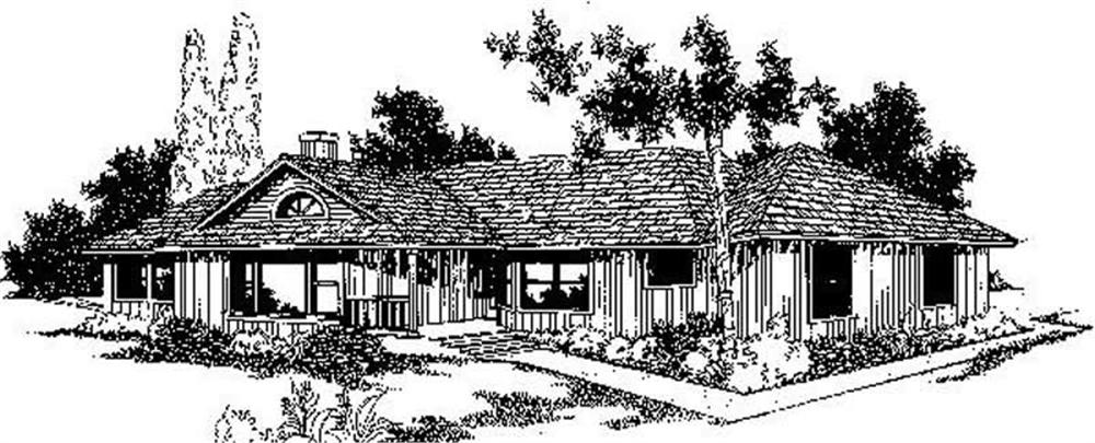 Front view of Contemporary home (ThePlanCollection: House Plan #145-1764)