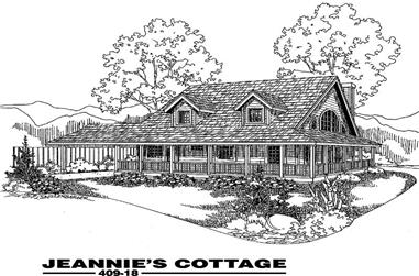 2-Bedroom, 1432 Sq Ft Farmhouse House Plan - 145-1782 - Front Exterior
