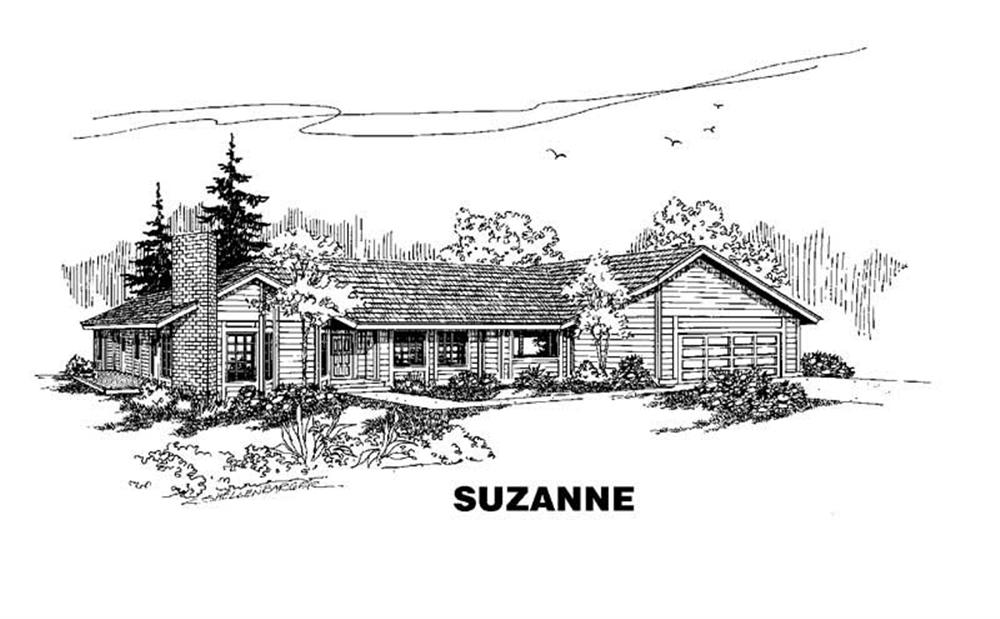 Front view of Small House Plans home (ThePlanCollection: House Plan #145-1787)