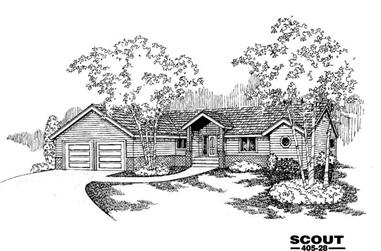 4-Bedroom, 1656 Sq Ft Country House Plan - 145-1789 - Front Exterior