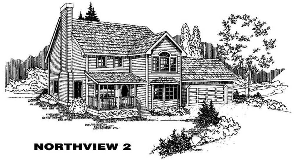 Front view of Country home (ThePlanCollection: House Plan #145-1790)