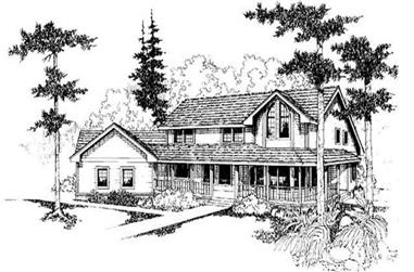 6-Bedroom, 3227 Sq Ft Country House Plan - 145-1801 - Front Exterior