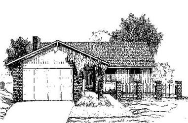 3-Bedroom, 1665 Sq Ft Country House Plan - 145-1806 - Front Exterior