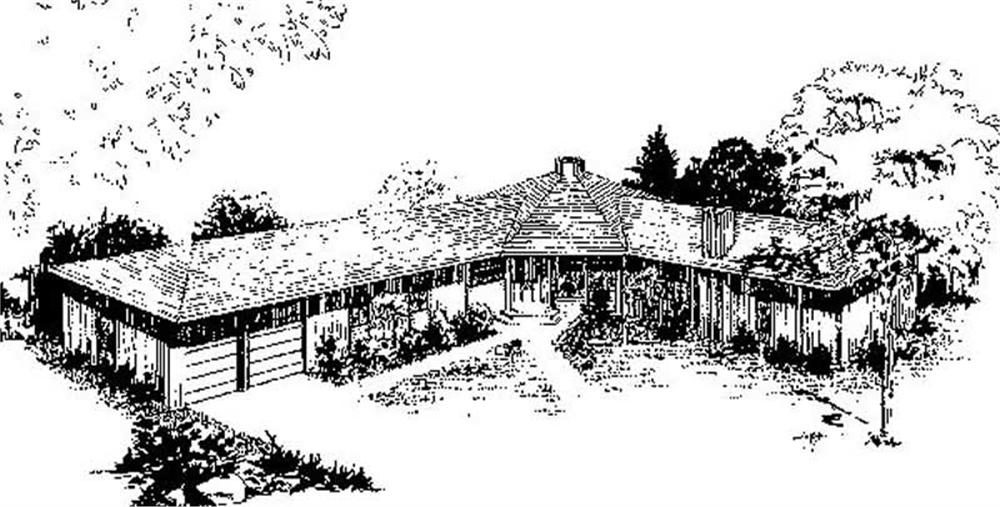 Front view of Contemporary home (ThePlanCollection: House Plan #145-1811)