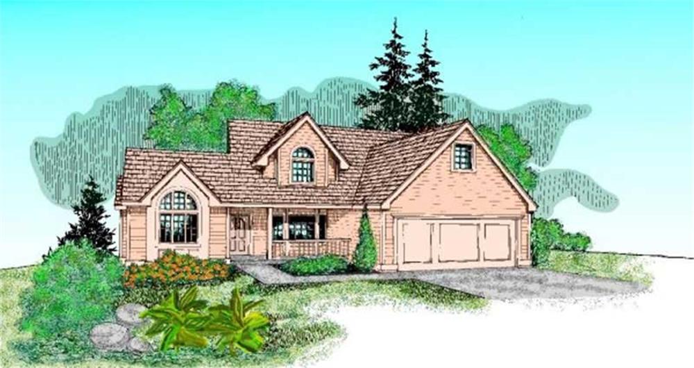 Front view of Contemporary home (ThePlanCollection: House Plan #145-1812)