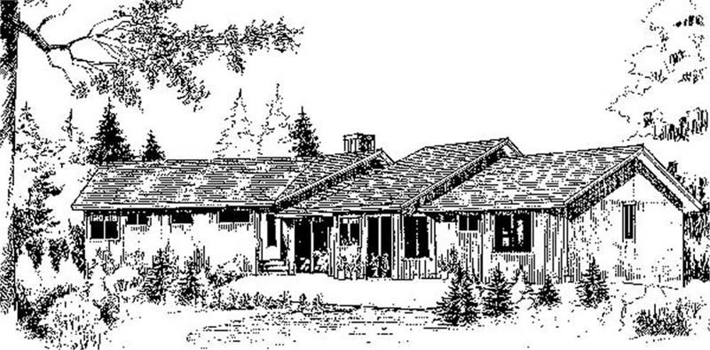 Front view of Contemporary home (ThePlanCollection: House Plan #145-1826)