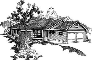 3-Bedroom, 1491 Sq Ft Contemporary House Plan - 145-1858 - Front Exterior