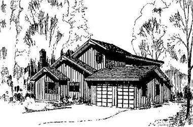 4-Bedroom, 2048 Sq Ft Contemporary House Plan - 145-1866 - Front Exterior