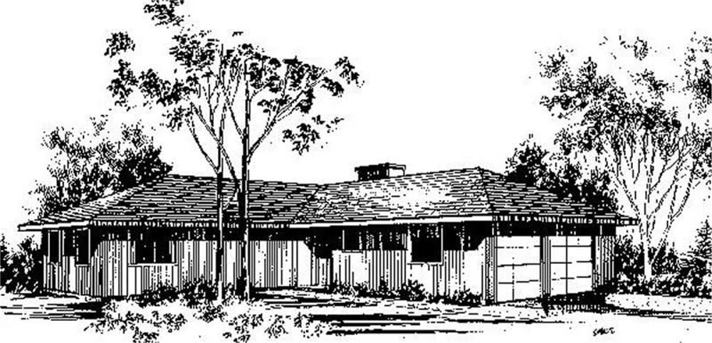 Front view of Contemporary home (ThePlanCollection: House Plan #145-1879)