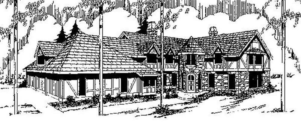 Front view of Contemporary home (ThePlanCollection: House Plan #145-1884)