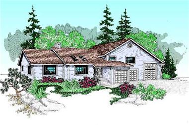 3-Bedroom, 2182 Sq Ft Contemporary House Plan - 145-1887 - Front Exterior