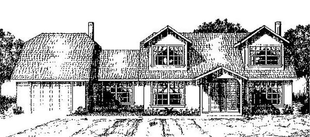 Front view of Contemporary home (ThePlanCollection: House Plan #145-1901)