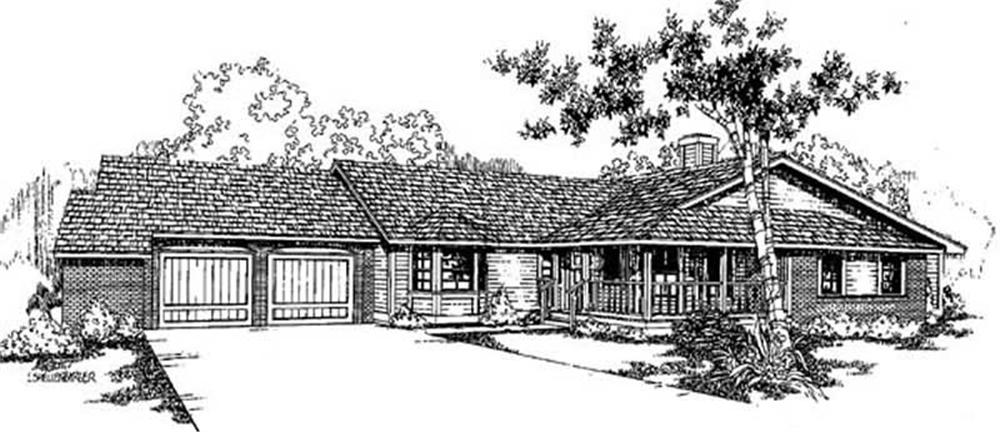 Front view of Contemporary home (ThePlanCollection: House Plan #145-1907)