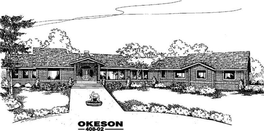 Front view of Contemporary home (ThePlanCollection: House Plan #145-1909)
