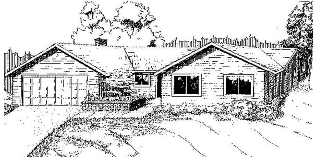 Front view of Small House Plans home (ThePlanCollection: House Plan #145-1913)