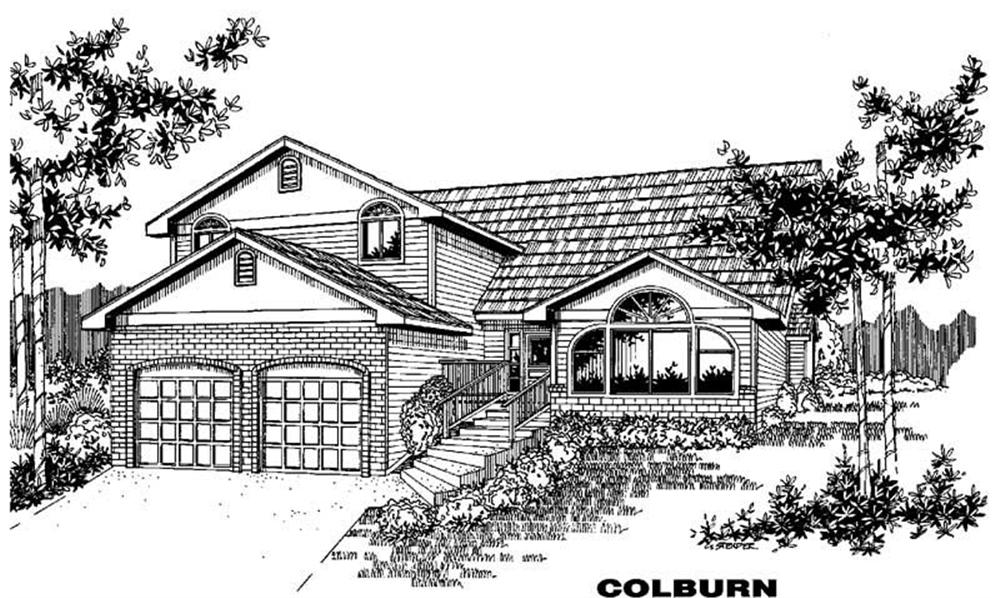 Front view of Contemporary home (ThePlanCollection: House Plan #145-1918)