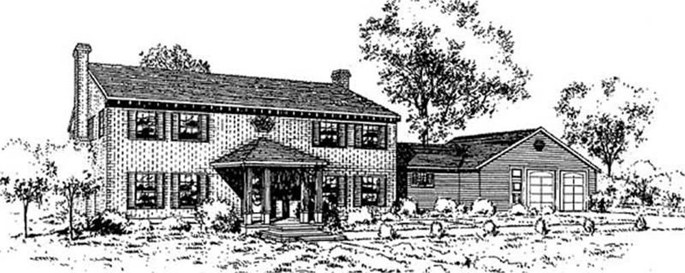 Front view of Contemporary home (ThePlanCollection: House Plan #145-1926)