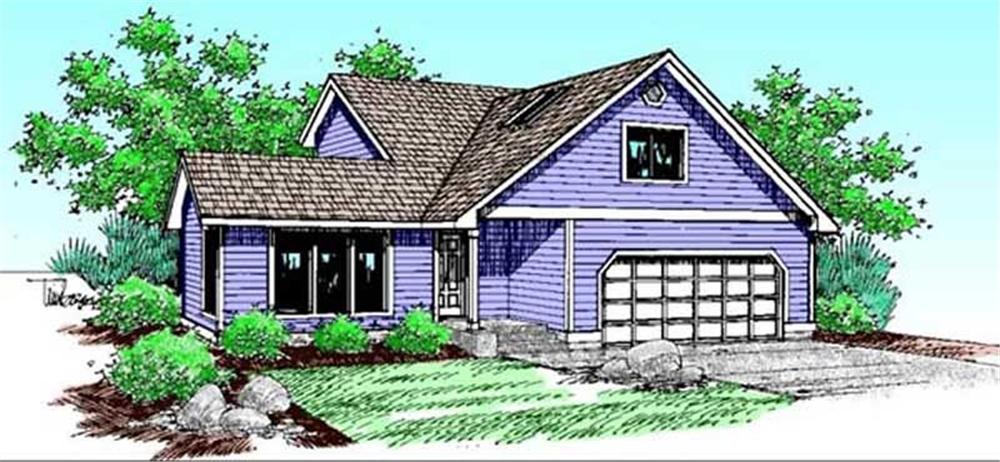 Front view of Traditional home (ThePlanCollection: House Plan #145-1930)