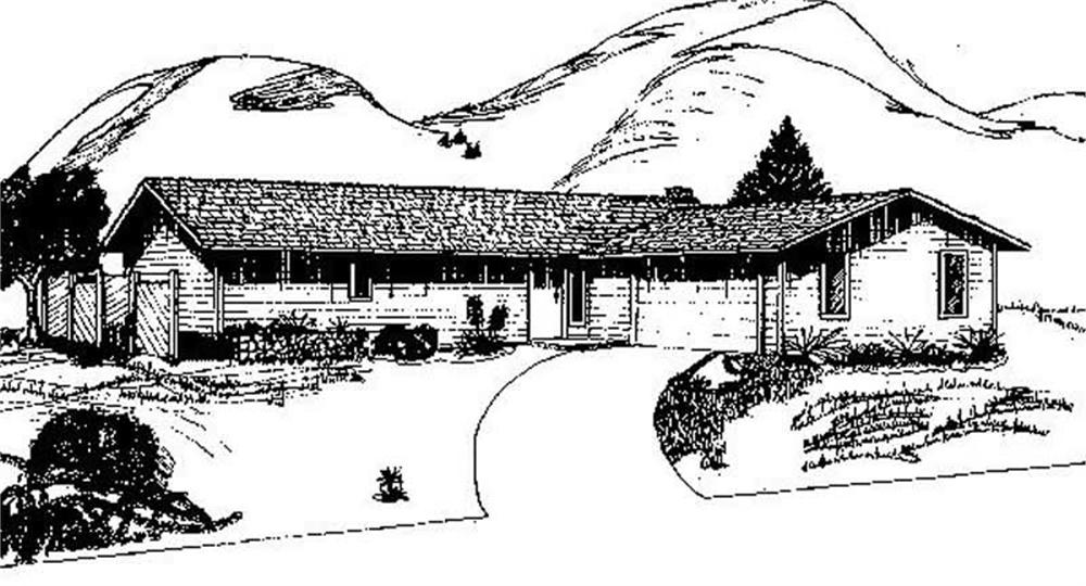 Front view of Small House Plans home (ThePlanCollection: House Plan #145-1971)