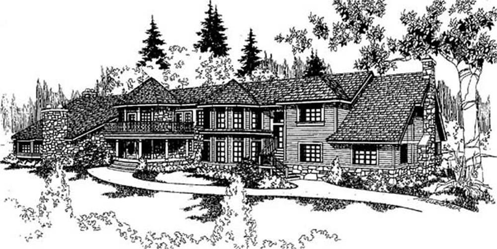 Front view of Contemporary home (ThePlanCollection: House Plan #145-1987)