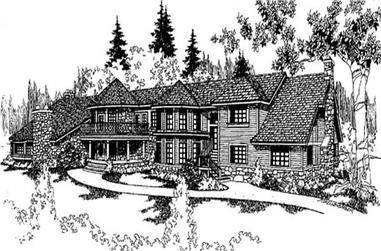 7-Bedroom, 10213 Sq Ft Contemporary House Plan - 145-1987 - Front Exterior